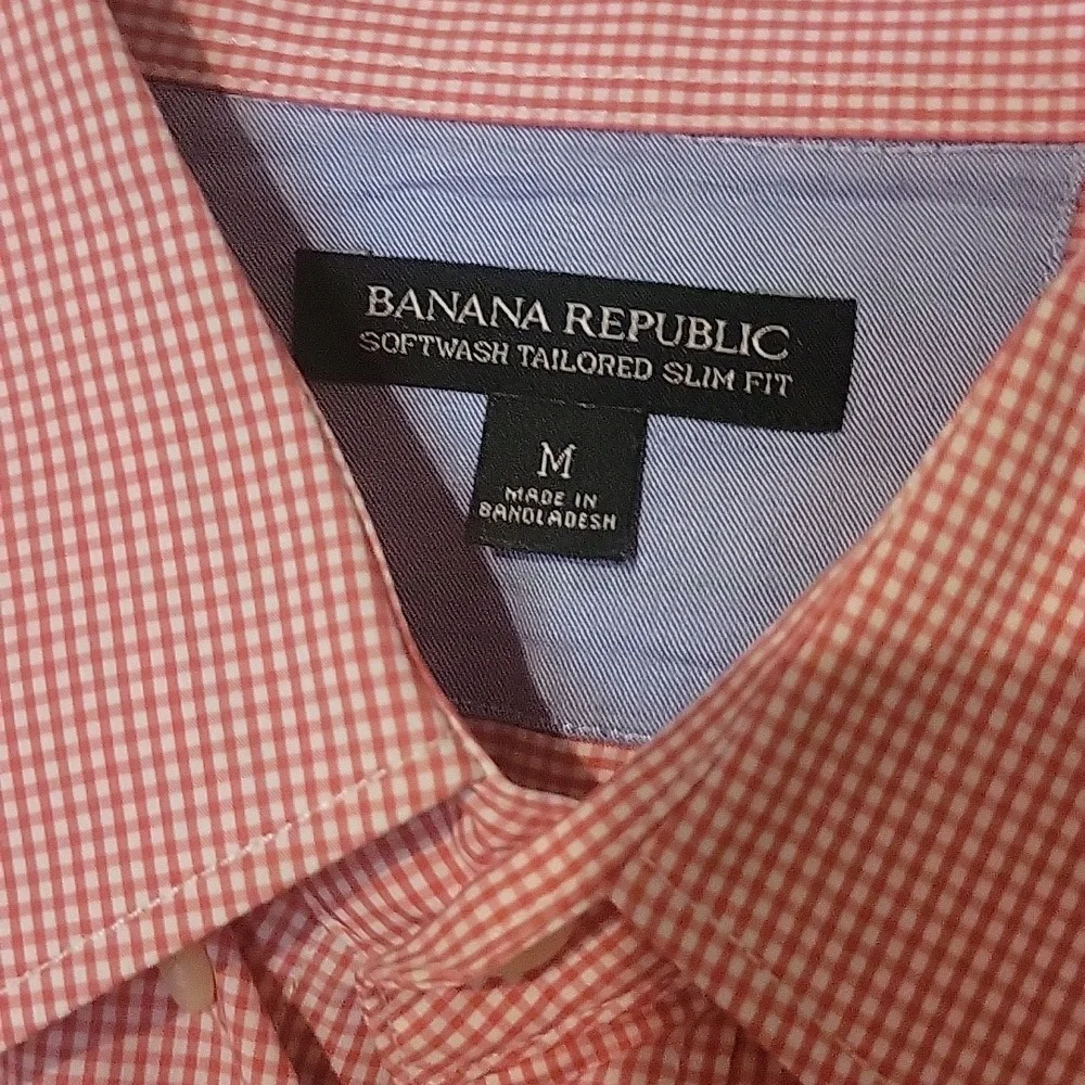 Banana Republic Button Down Longsleeve Shirt Red‎ Mens Size Medium